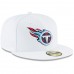 Men's Tennessee Titans New Era White Omaha 59FIFTY Fitted Hat 3155949